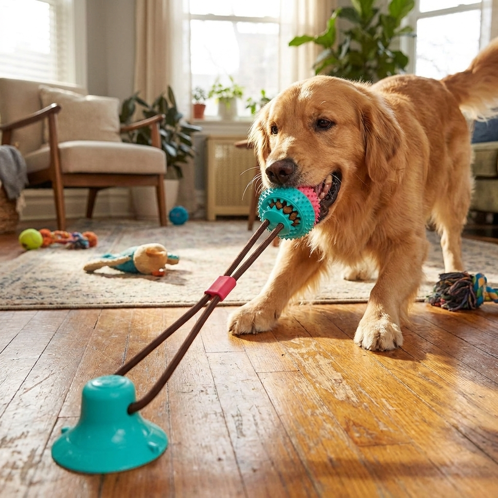 Suction Ball Interactive Dog Toy lifestyle