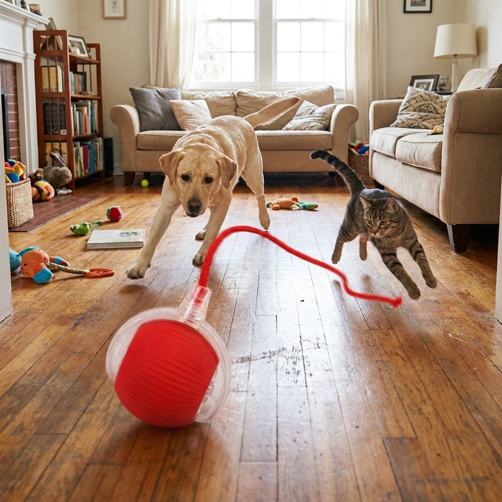 Smart Rolling Pet Ball lifestyle