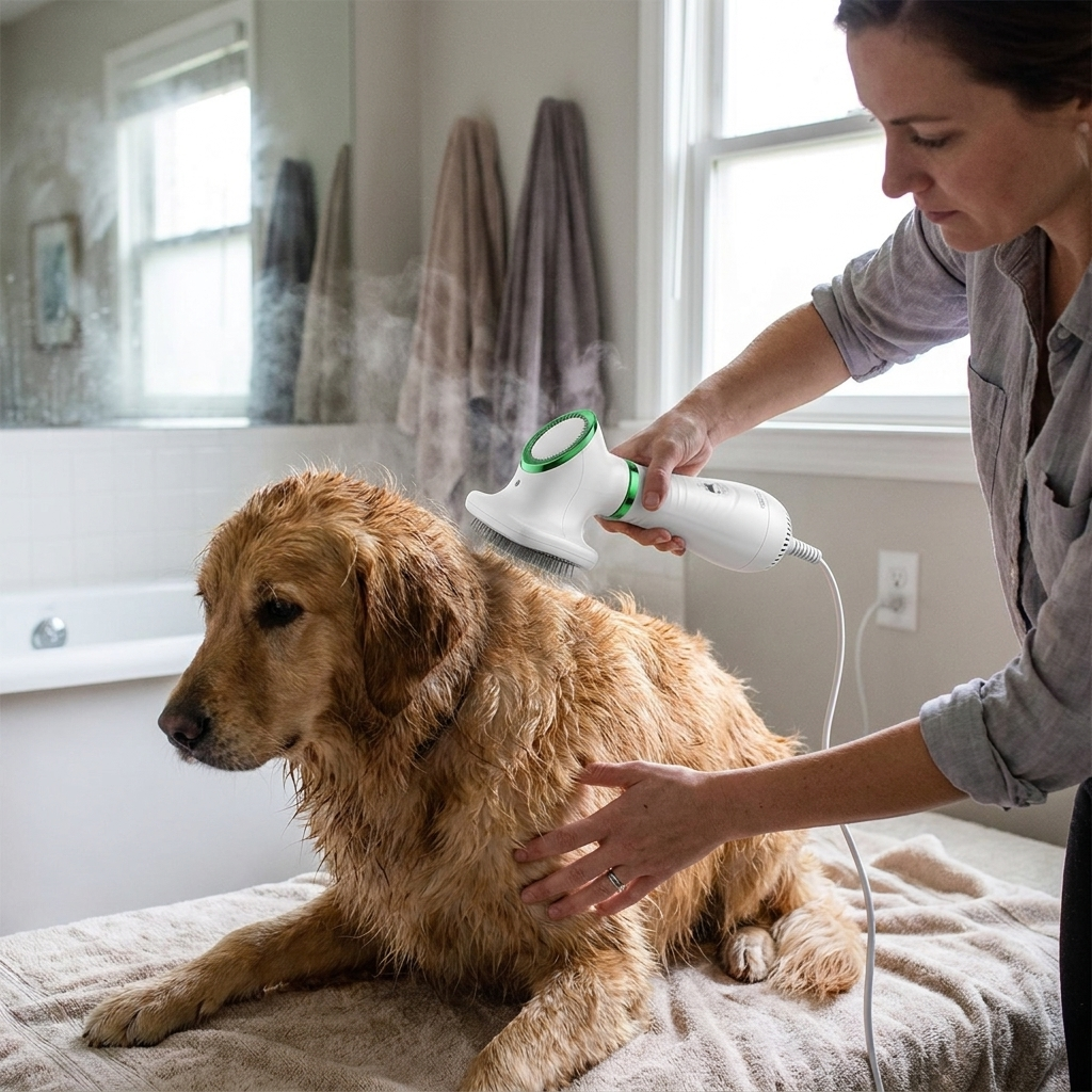 Portable 2 In 1 Dog Hair Dryer lifestyle